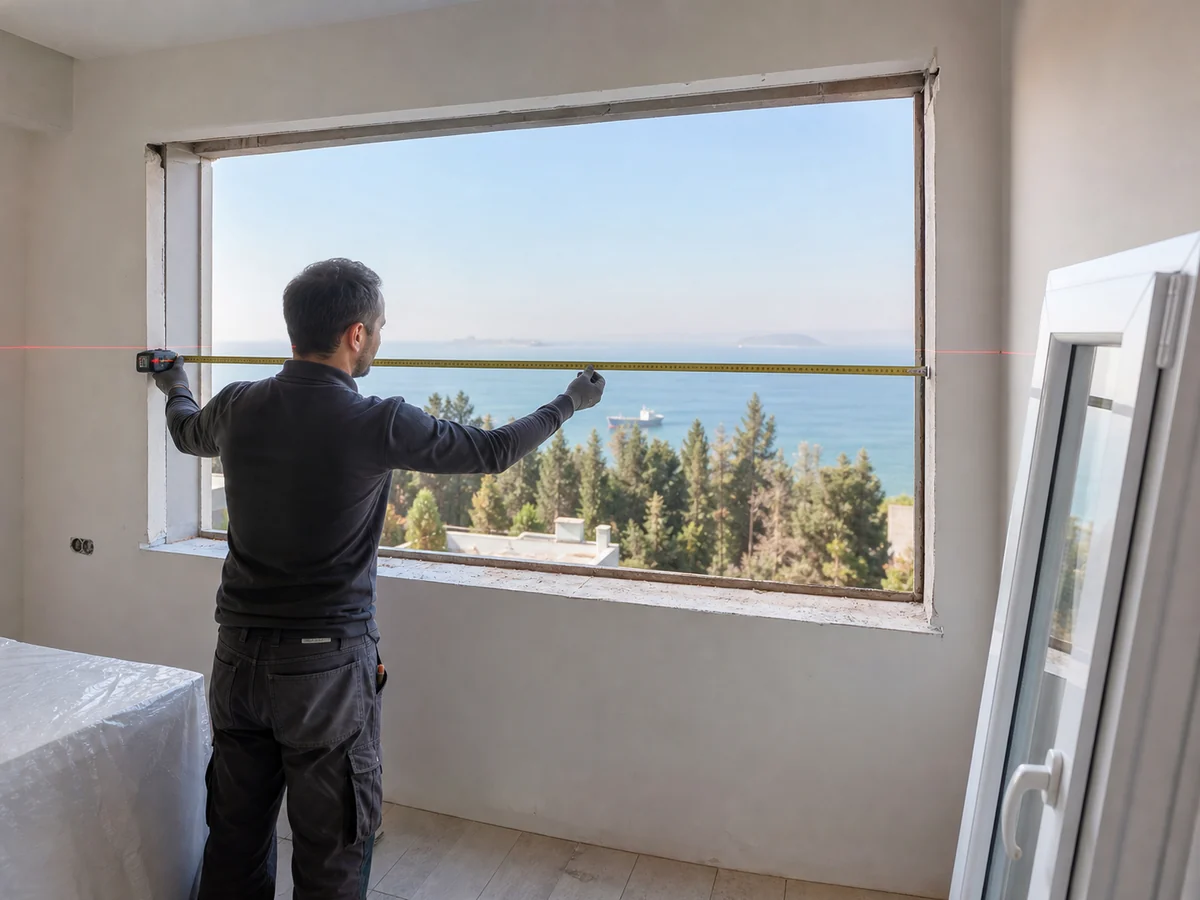 Özel ölçü PVC üretimi için pencere ölçüsü alınması